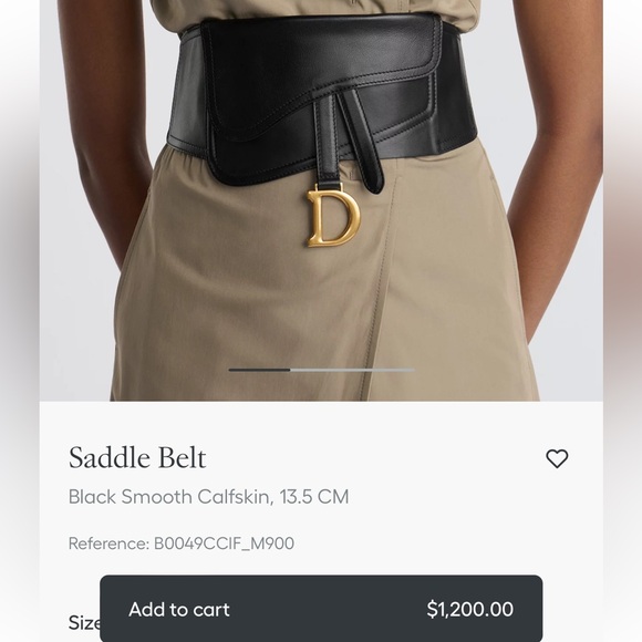 Dior Black Saddle Bag main image 8